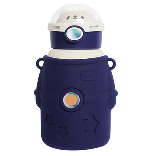 宇航员儿童保温杯男孩上学专用杯女学生太空人吸管杯抱抱星球水杯