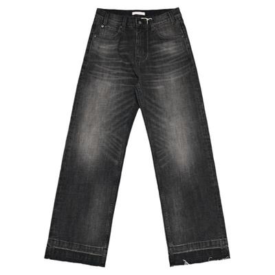 Selfness复古水洗做旧拉须牛仔裤