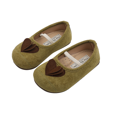 女童春季新款爱心软底浅口公主鞋