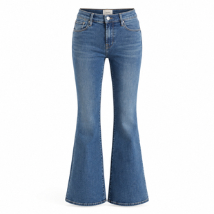香港代购Frame Denim女士高腰修身显瘦腿长弹力牛仔喇叭裤
