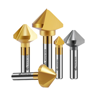 倒角刀倒角器倒角钻头沉孔沉头钻头单刃三刃镀钛45度锪钻倒角90°