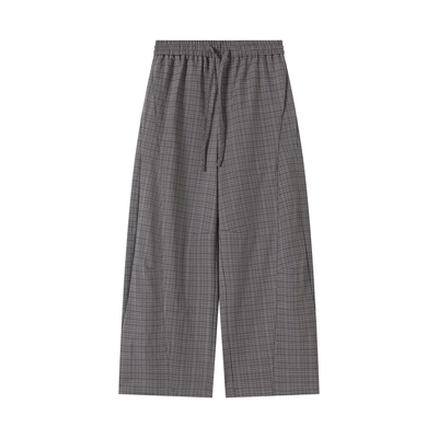 VLABMADE慵懒松弛千鸟格纹阔腿裤