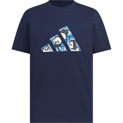 Adidas/阿迪达斯正品2025男士图案宽松运动时尚短袖KC3371