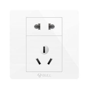 公牛16a五孔插座16安大功率墙壁三孔开关面板家用空调热水器专用