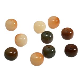 DIY菩提散珠天然白玉菩提根手串敦煌风化奶黄圆珠苹果桶珠药片