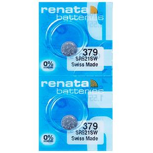 Renata瑞士379手表电池SR521SW适用浪琴CK精工飞亚达天王梅花原装纽扣电子通用LR521罗西尼LR69男女AG0石英