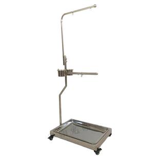 304不锈钢中大型鹦鹉鸟笼鸟架金刚折中灰站架落地升降架子饮水器