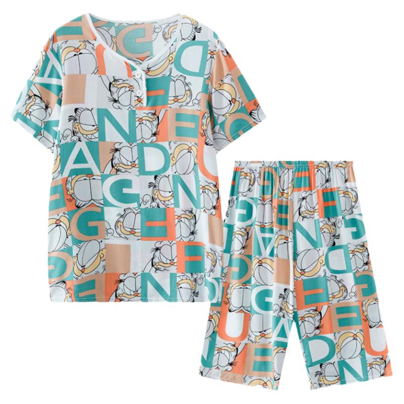 长袖套装夏季家居服宽松空调服
