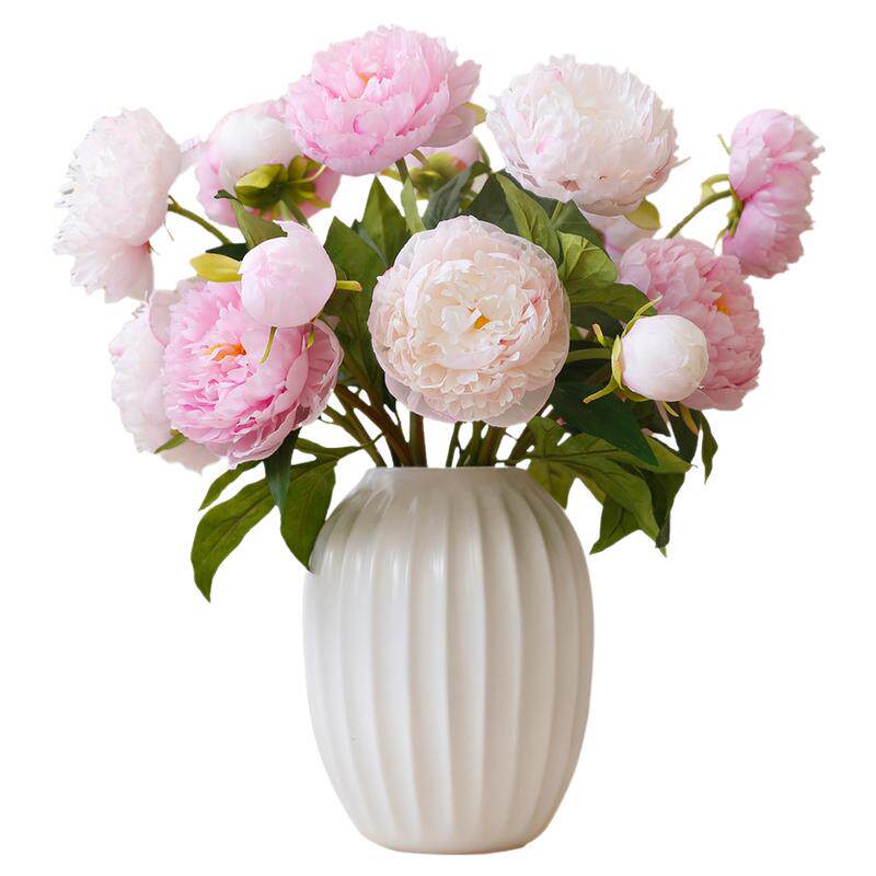 ladylike高品质芍药仿真花花束牡丹绢花客厅餐桌花假花套装