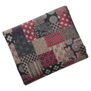 棉麻布料zakka风格手工diy家居装饰布料背景布书衣抱枕布拼花暗纹