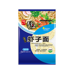 陈村面正宗虾子面668g手工面条鲍汁面非油炸竹升云吞面早餐鸡蛋面