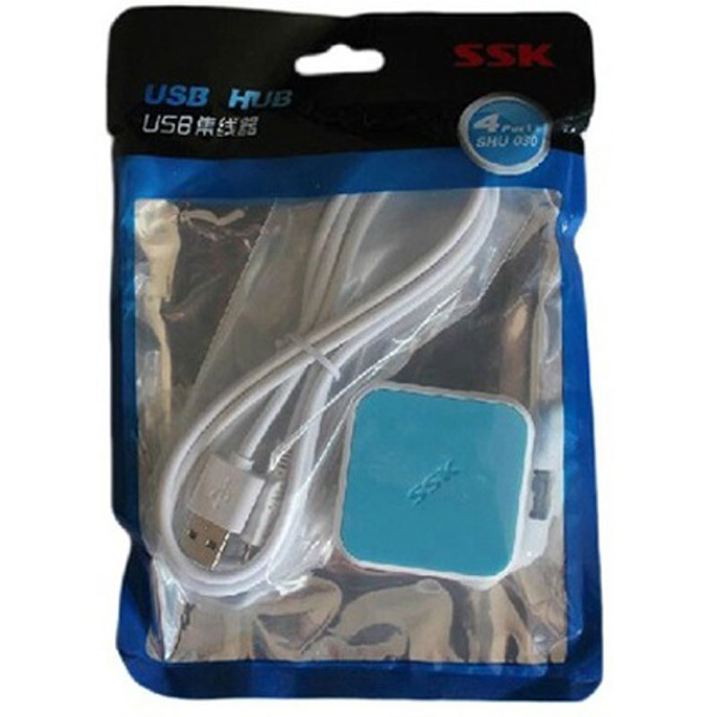 SSK飚王缤纷SHU030分线器1.2m线长USB集线器一拖四USB HUB