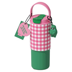 世大家保温杯女吸管大容量不锈钢水杯情人节生日礼物新年春节马年