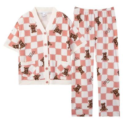 芬腾正品女纯棉短袖薄款家居服