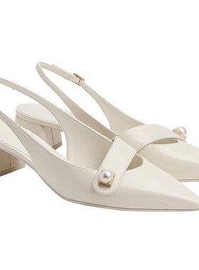 时尚尖头低跟凉鞋CHARLES&KEITH