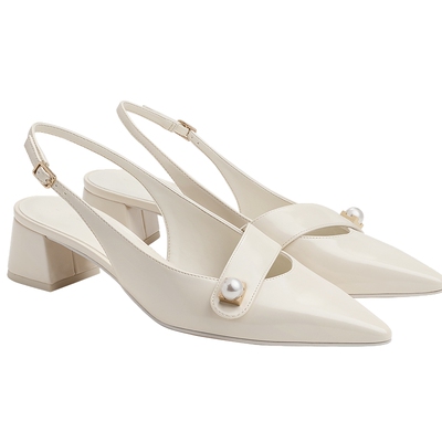 时尚尖头低跟凉鞋CHARLES&KEITH