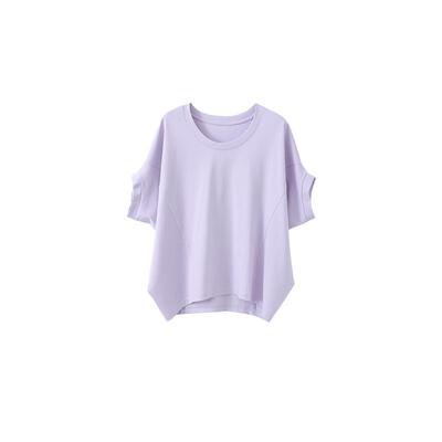 POPCHRIO慵懒风u领廓形短袖T恤