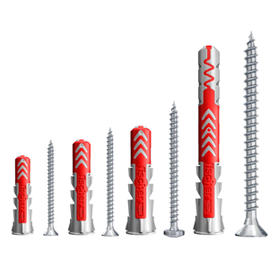 德国慧鱼膨胀螺丝空心砖加气泡沫砖实心墙金属衣柜专用尼龙膨胀管