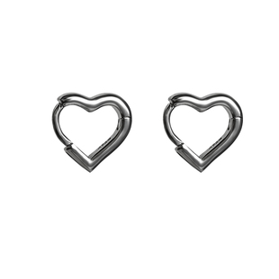 可爱好搭配◆925纯银个性心形迷你小耳扣 耳骨环睡觉不用摘的耳钉