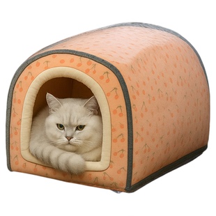 猫窝户外冬季保暖室外封闭式流浪猫过冬猫屋四季通用可拆洗猫帐篷