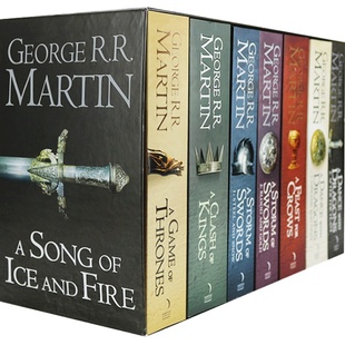 英文原版 冰与火之歌全套7册送地图 A Song of Ice and Fire 权力的游戏 国外经典英语文学小说套装全集 A Game of Thrones