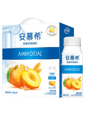 安慕希黄桃燕麦酸奶整箱200g*10