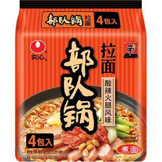 农心酸辣火腿风味韩式部队锅拉面方便面火锅泡面