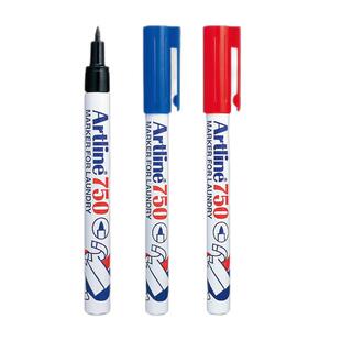 日本旗牌ArtlineT恤笔布料标记记号涂鸦笔衣服记号笔粗头黑色大头笔红色蓝色防水笔油性笔速干不褪色EK-750