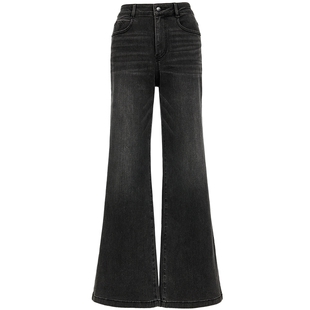 Vero Moda牛仔裤2025秋季新款含棉水钻装饰显瘦微喇裤325332064