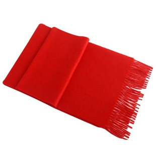 鄂尔多斯市大红羊绒围巾中国红纯羊绒围脖秋冬男女加厚保暖羊毛