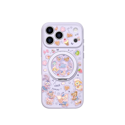 甜品七宝适用iPhone17Promax手机壳新款苹果16Pro磁吸带支架套Bo3液态硅胶支点ip15高级感14可爱的13pm全包女