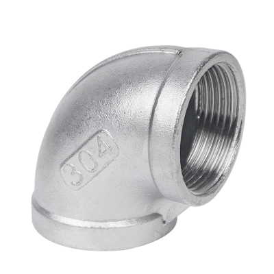201304不锈钢铸造90度内牙弯头