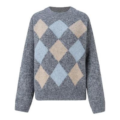 ESPRIT复古菱格纹套衫