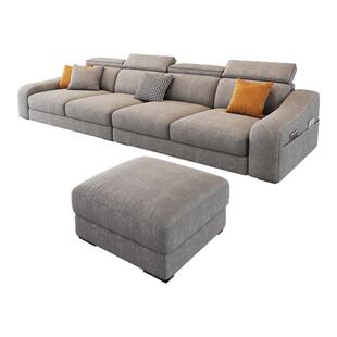 2025新款雪尼尔绒布沙发现代简约小户型客厅奶油风三人四人位沙发