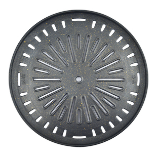 韩式烤炉烤盘上排烟烤肉炉烧烤盘直径330铸铁烤肉篦子大号煎肉盘