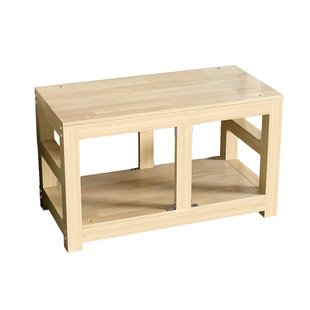 置物架实木鱼缸架家用客厅厨房架子简易边几收纳架茶几承重木架子