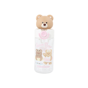 miniso名创优品GWEN BEAR奶油系列公仔把手塑料杯可爱吸管杯800mL