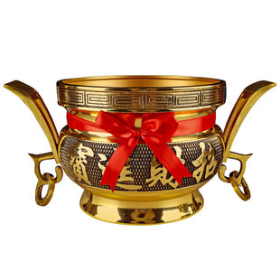 香炉家用室内供奉祖先纯铜烧香的上香观音佛前供佛香火财神爷专用