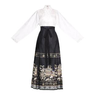 【重回汉唐小重楼】原创日常穿孔收腰新国风马面裙明制汉服新中式