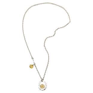 三沐高桥吾郎菊地健 纯银925蔷薇花唐草饼情侣项链银饰手工项链