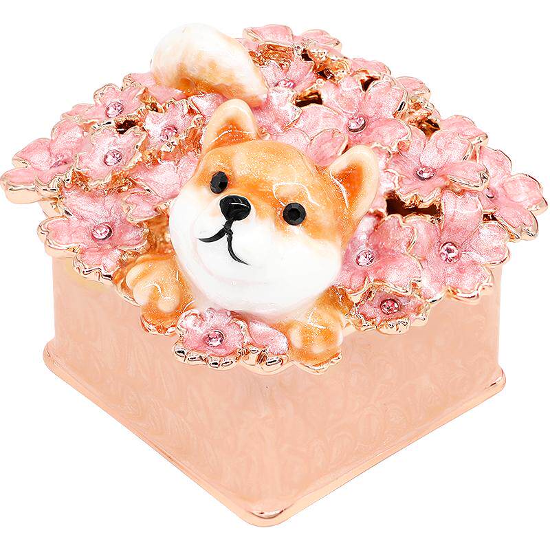 PICALS樱花柴犬首饰盒高档饰品盒
