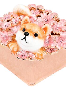 PICALS樱花柴犬首饰盒高档饰品盒
