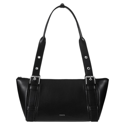 光面皮革宽肩带设计单肩帆船包包