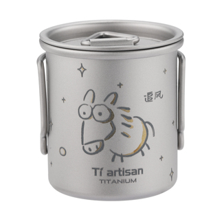 钛工匠纯钛生肖马克杯户外便携钛水杯男女卡通定制个性咖啡杯钛杯