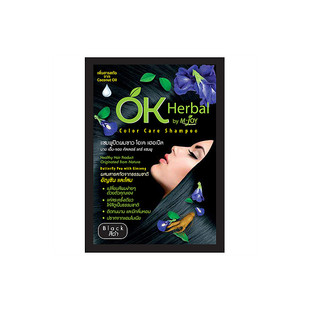 泰国 植物染发膏 OK Herbal 遮白发 操作简单 30ml遮盖白发黑色