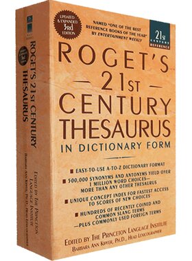 英文原版 罗氏21世纪字典词典 Roget's 21st Century Thesaurus 罗热英英字典 国外英语写作学习工具书词库 写作同义词词典