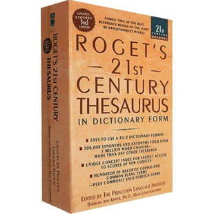 英文原版 罗氏21世纪字典词典 Roget's 21st Century Thesaurus 罗热英英字典 国外英语写作学习工具书词库 写作同义词词典