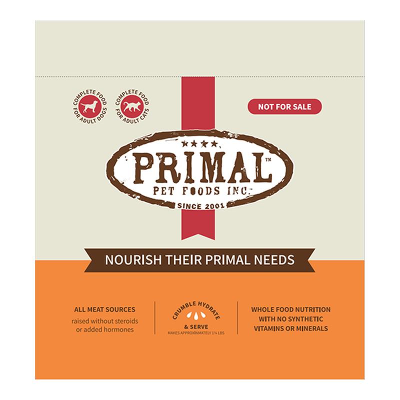 【猫冻干肉砖试吃】Primal进口猫咪冻干有机生骨肉猫粮尝鲜装8g
