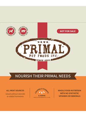 【猫冻干肉砖试吃】Primal进口猫咪冻干有机生骨肉猫粮尝鲜装8g