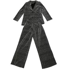 2025春季新款西服套装气质百搭烫钻闪西装外套高腰显瘦长裤两件套